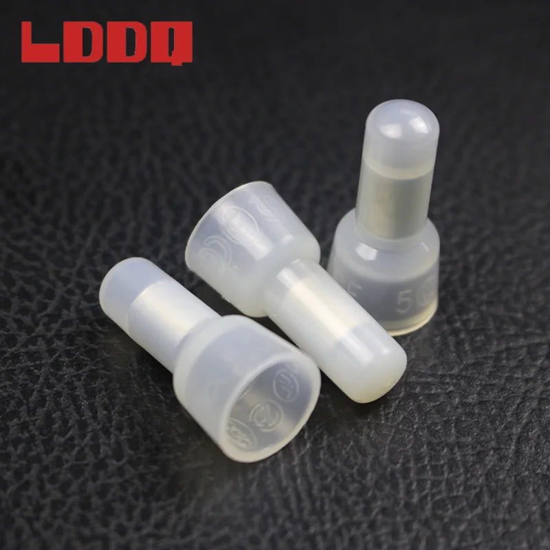 

LDDQ High Quality 100pcs Closed End Crimp Caps 22-16AWG Wire Connectors Terminals Car Audio Wiring Cap Nylon Shell Copper Core