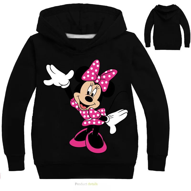 

Spring Autumn Lovely Kids Baby Girls Boys Hoodie Long Sleeve Cartoon Costumes Tops Clothing Minnie Hooded Sweatshirt Outfits