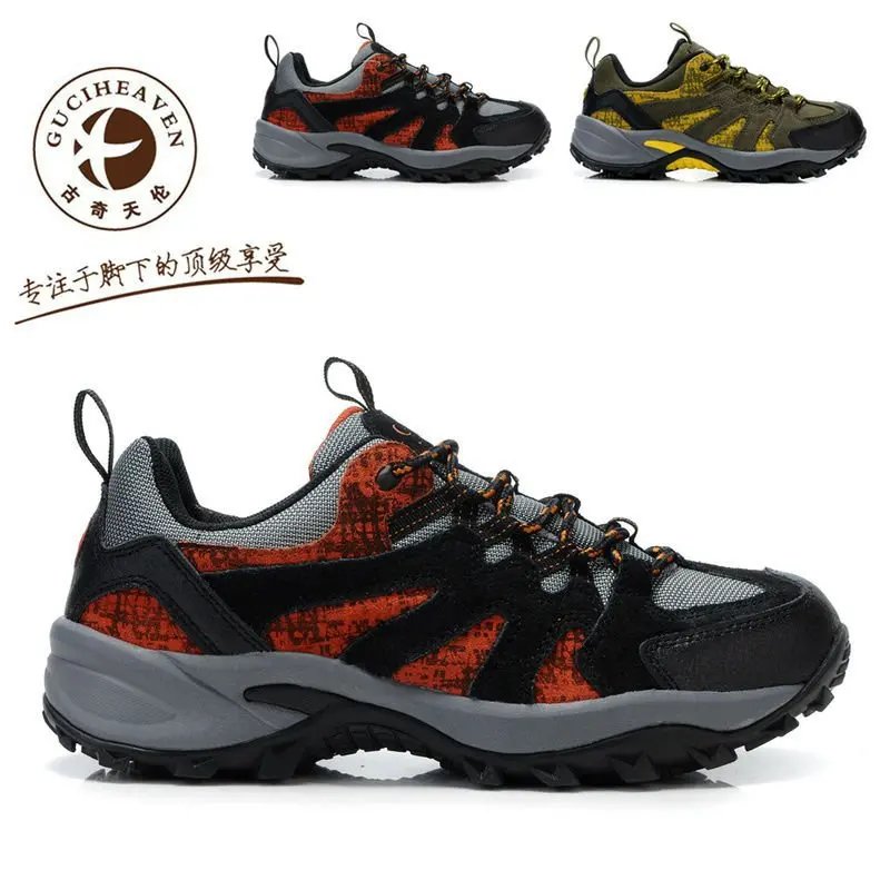 2012 NEW Men Lace-up Outdoor Climbing Shoes Suede Leather Water Proof Wearproof Red FREE SHIPPING | Спорт и развлечения