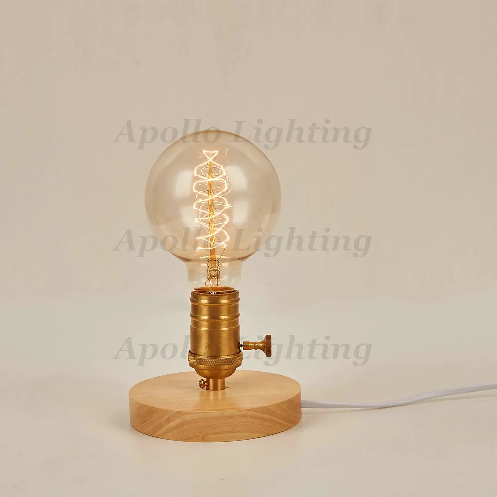 Loft Vintage E26/E27 Edison Bulb Vintage Table Lamp Copper Desk Lamp