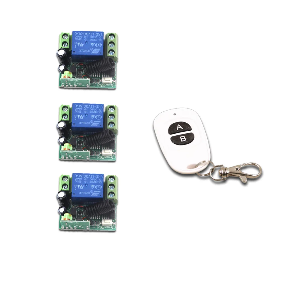 

RF Wireless Remote Control Switch DC 12V Remote Controller 1CH 1 CH 10A Relay Receiver Transmitter 315Mhz/433Mhz