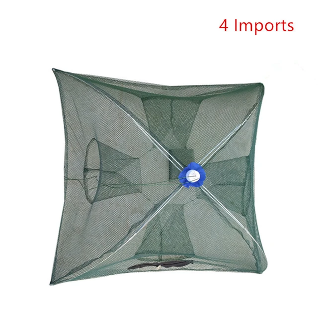 4/6/8/12 Folded Portable Fishing Net Shrimp Crawfish Crab Trap