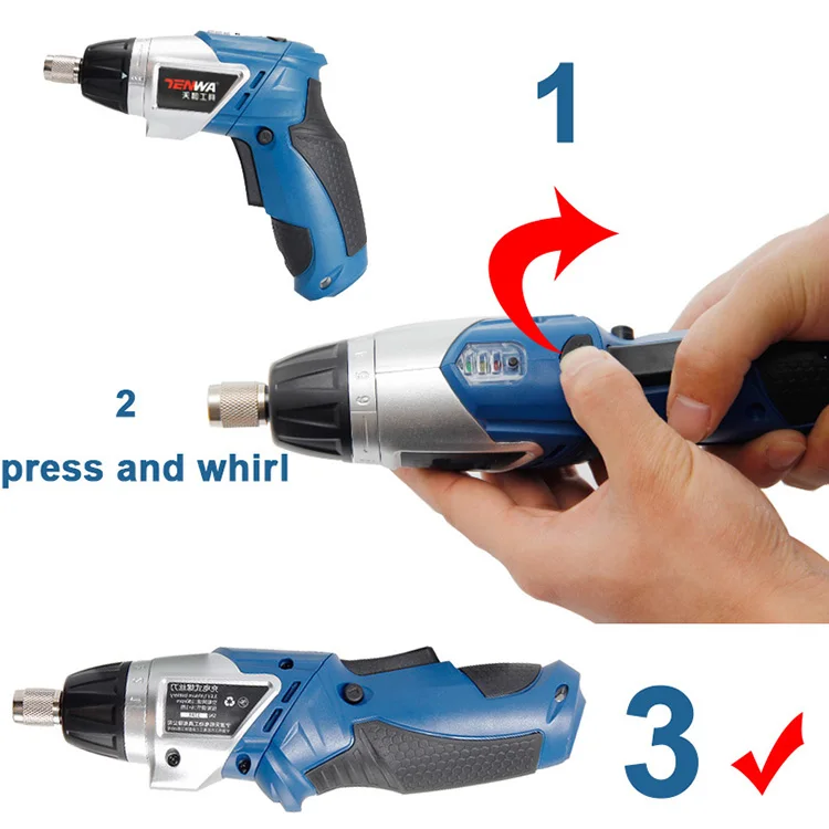 Cordless screwdriver description