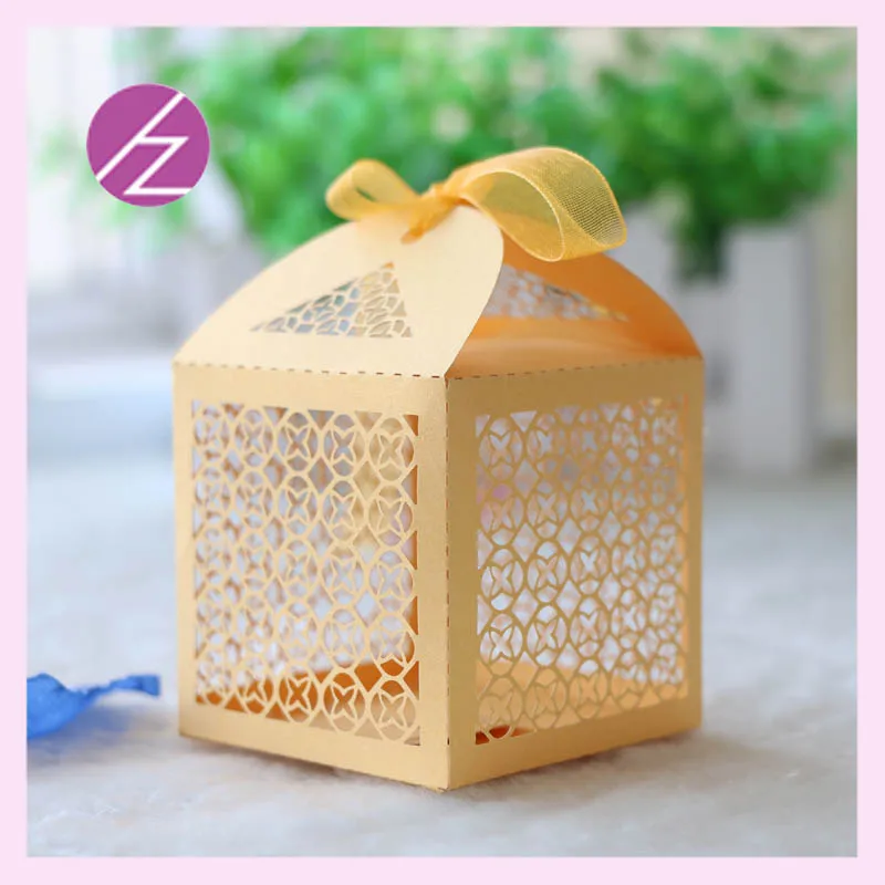 1564 50 Pcslot Livraison Gratuite Boîte à Gâteaux Sucrés Pour Mariage Laser Coupe Papier Boîte à Bonbons Oiseau Cage Fabrication Chinoise Et
