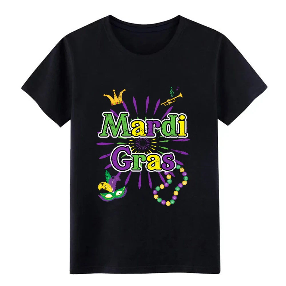 Mardi Gras/2018 забавная Праздничная рубашка в Новом Орлеане футболка с рисунком 100%