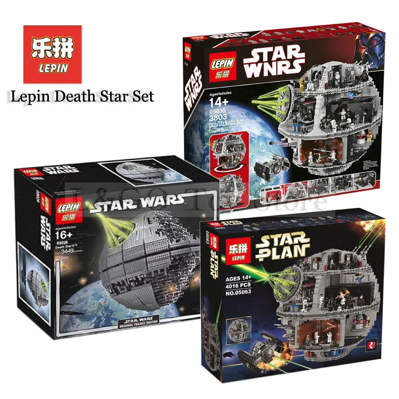 

Lepin Star Wars Sets 05026 05035 05063 UCS Death Star Compatible Legoing 75159 10188 10143 Building Blocks Bricks Boy Toys Gift