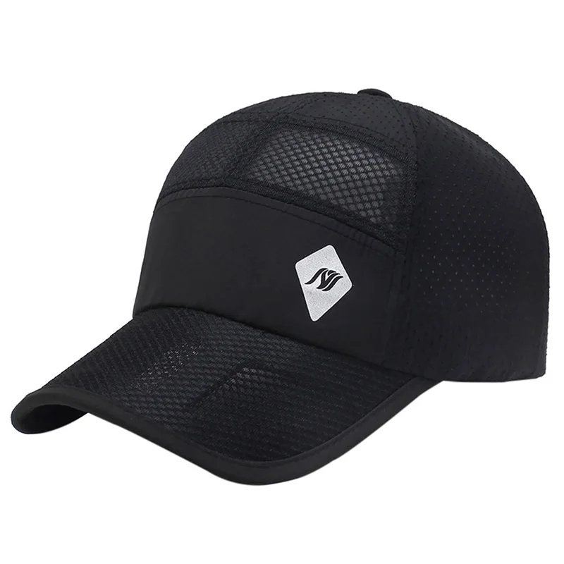 Однотонная летняя теннисная кепка мужская Snapback Женская быстросохнущая сетка Кепка дышащая Солнцезащитная шляпа