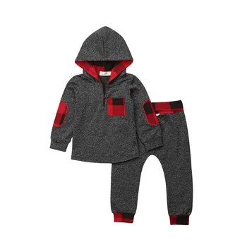 

Emmababy Newborn Baby Girl Boy Clothes Set Autumn Warm Hooded Sweatshirt+Pants 2PCS Boys Outfits Clothing Sets