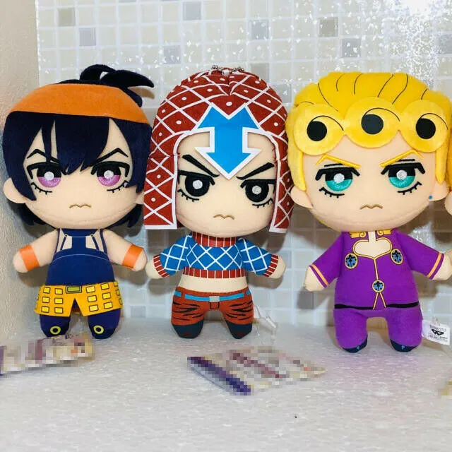 Япония JoJos Необычные Приключения Золотой ветер плюшевый jorno Narancia Mista Buccellati Abbacchio Fugo Мягкие плюшевые игрушки куклы новые - Цвет: 3pc