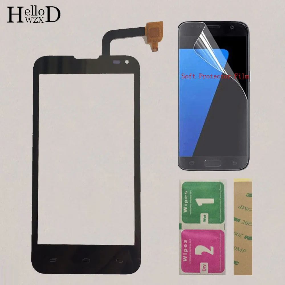 

4.5'' Mobile Touch Screen For Fly IQ4415 Touch Screen Panel Front Glass Lens Sensor Digitizer IQ 4415 Protector Film