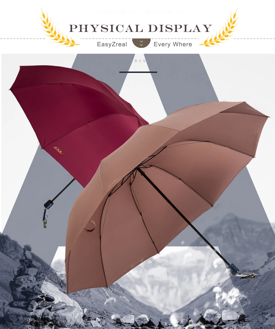 Easyzreal, качественный, мужской, ветрозащитный зонтик, большой, Paraguas, мужской, женский, защита от солнца, дождь, авто, красная корпорация, зонты, бизнес, Parapluie, подарок
