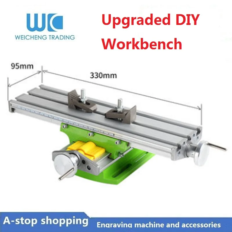 

Bench Drill Mount Mini Micro Multi-Function Milling Machine Precision Cross Slide Table Workbench 95mm*330mm