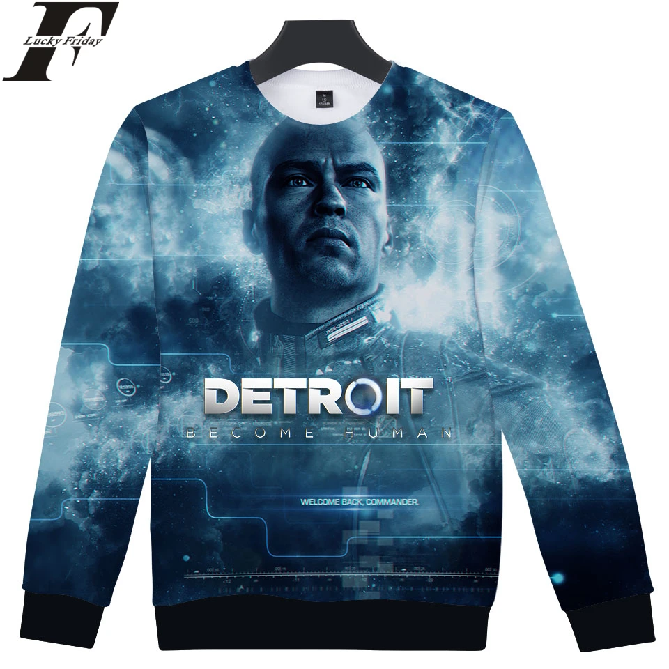 LUCKYFRIDAYF Detroit Become Human 3D Sweatshirt RK800 Uniform Capless Man/Women Casual Sweatshirt Regular Closthes Plus Size 4XL Hoodies