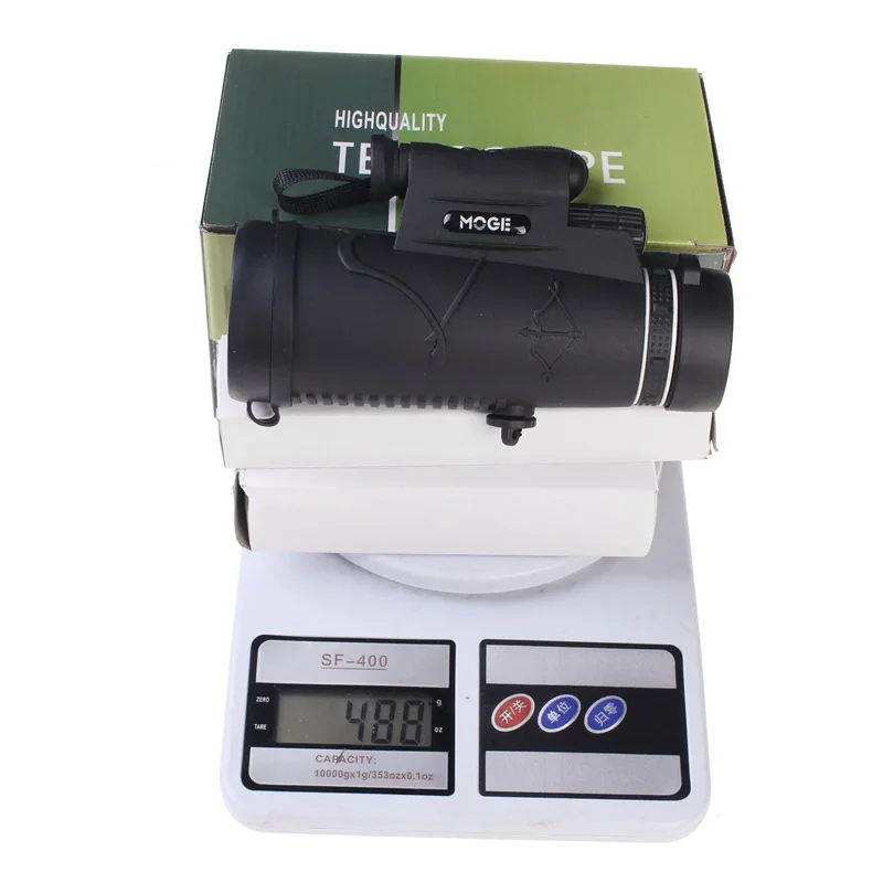 Black HD 50x60 Zoom Binocular Monocular Powerful Laser Flashlight NOT Night Vison Telescope with Tripod Phone Clip for Hunting