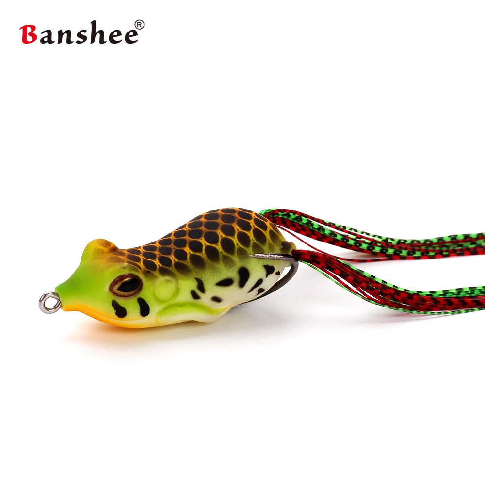 Banshee 15 г 60 мм Большая мягкая лягушка со змеиной головой/окуня Topwater Ray лягушки
