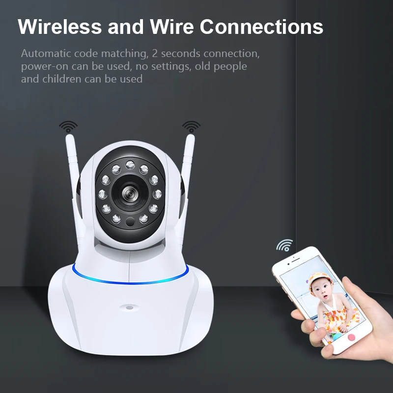 720P/1080P Wireless IP Camera Wifi Surveillance Home Security Camera Night Vision Smart App Remote Control CCTV Camera Monitor