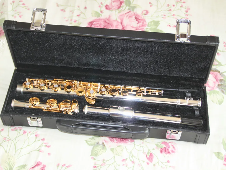 Wholesale and retail Professional Flute Matte gold 16 holes carved