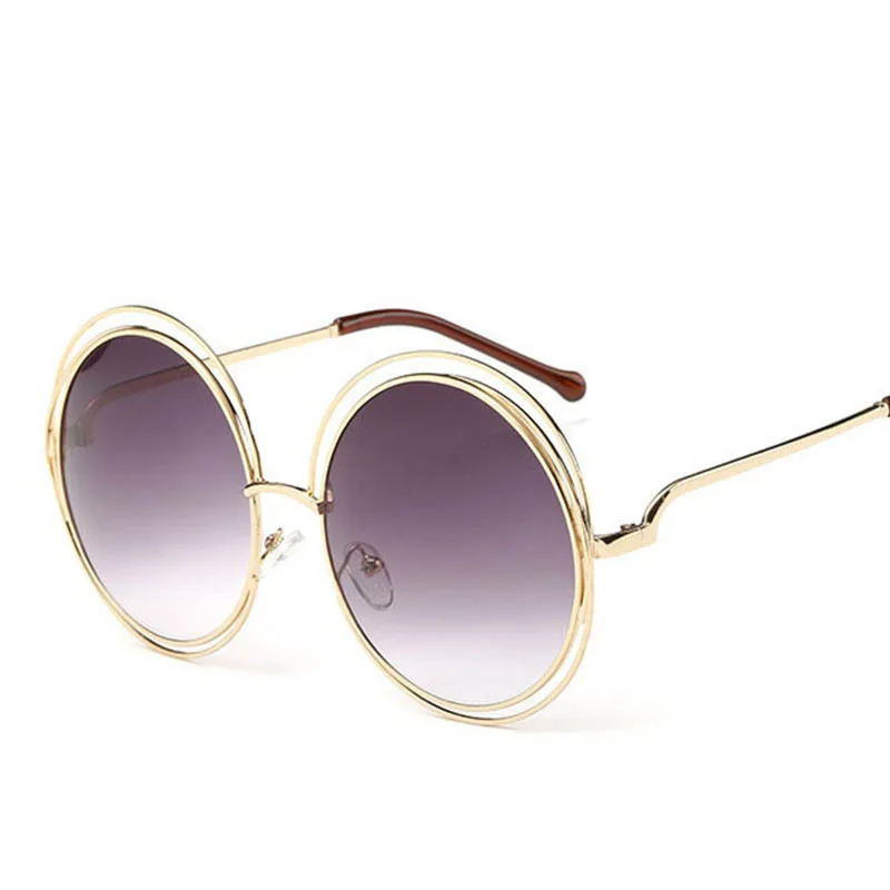 Круглые брендовые дизайнерские ретро большие размеры винтажная металлическая рамка и зеркальные линзы солнцезащитные очки выше размера d очки высокого качества Oculos De Sol - Цвет линз: C6
