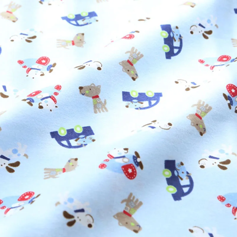 145 см ширина милый жираф собака и сова печатных 100% хлопок фланелевая ткань для