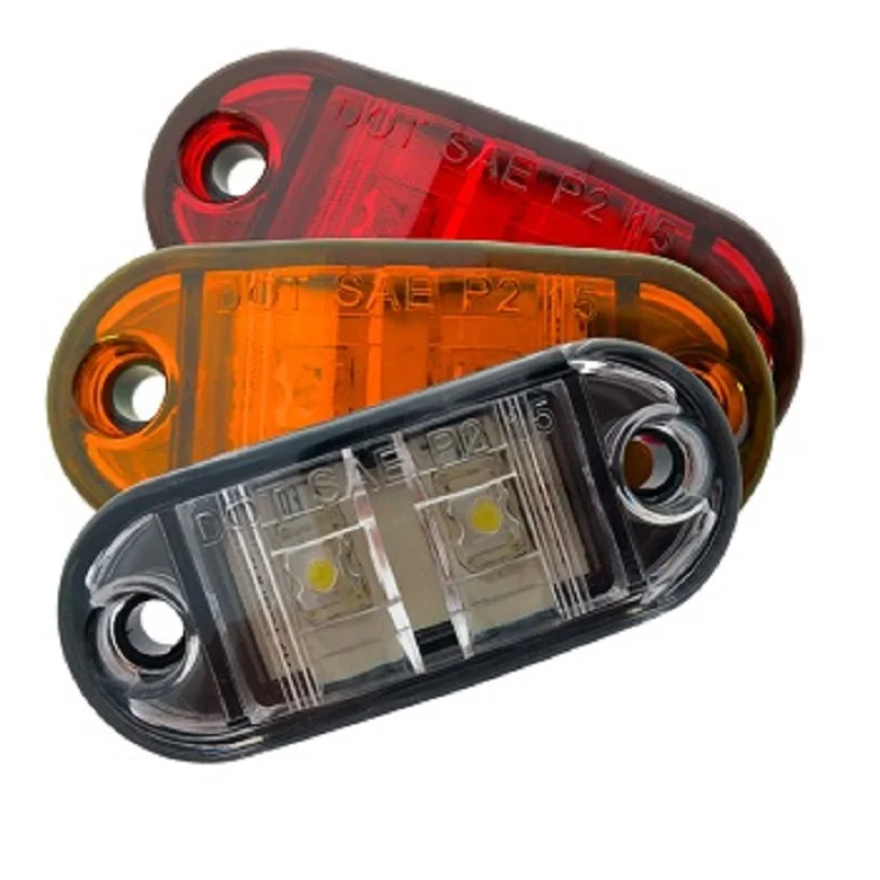 

2x12V/24V DC LED Side Marker Light 2.6" Surface Mount Clearance Lamp Indicators Lighting Truck RV Boat Yacht Caravan Campervan