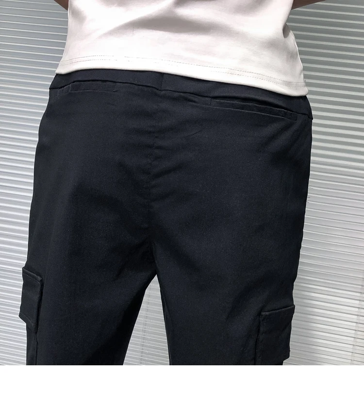 Лидер продаж Для мужчин Повседневное брюки летние простые джоггеры Slim Fit универсальные повседневные штаны мужские, длиной до щиколотки повседневные штаны Для мужчин 34-28
