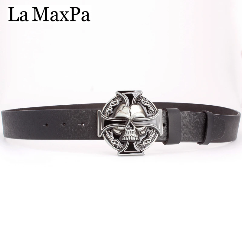 Мужской ремень в стиле панк с пряжкой из натуральной кожи|mens belt buckle|punk men beltgenuine