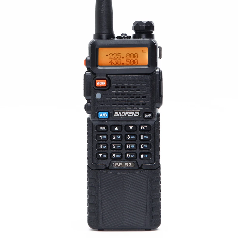 BaoFeng BF-R3 трехдиапазонная рация 136-174/220-260/400-520 МГц+ 2 антенны 3800 мАч аккумулятор Amatuer Портативный UV 5R радиоприемник