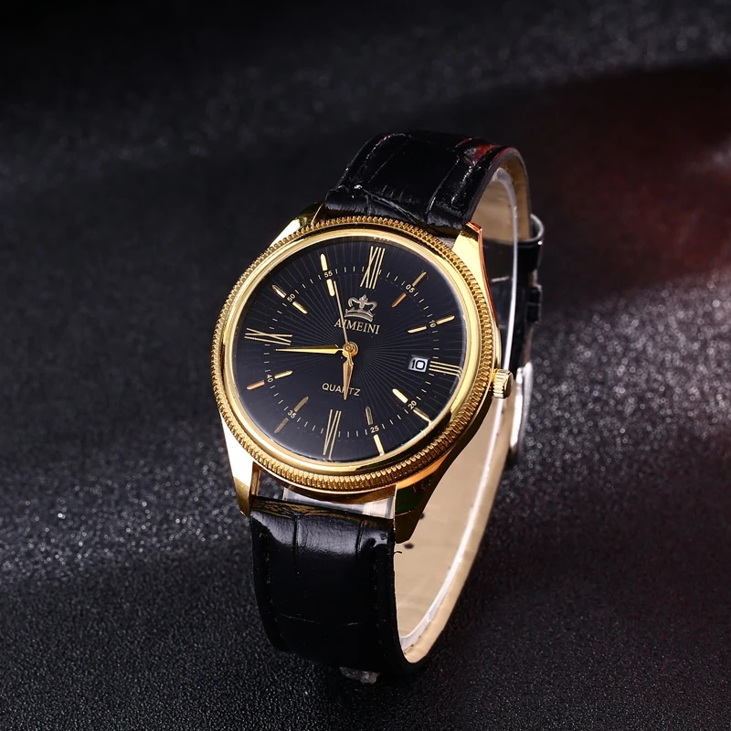 

Four Colors Luxury Mens Watches Top Brand Sports Watch Quartz Watch Men Fashion Genuine Leather Watches For Men