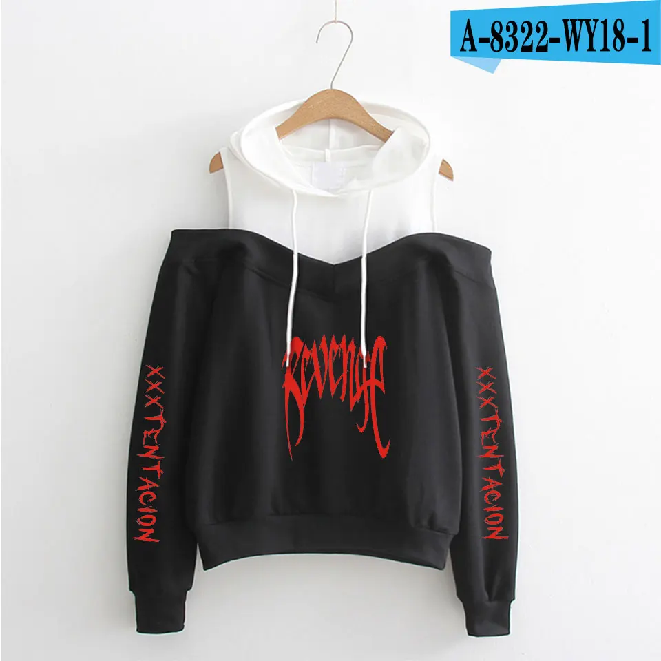 LUCKYFRIDAYF XXXTentacion толстовки мужские хлопковые толстовки с длинными рукавами толстовки с открытыми плечами эксклюзивная одежда с капюшоном - Цвет: Серый