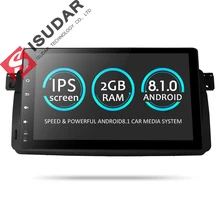 Isudar автомобиля мультимедийный плеер автомобиля gps Automotivo один Дин Android 8,1 для BMW/E46/M3/MG/ZT/Rover 75 радио FM 4 ядра Оперативная память 2 ГБ GSP