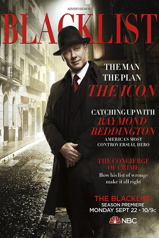 ТВ-серия черный лист Raymond Red Reddington шелковая постер декоративная стена картина 24х36