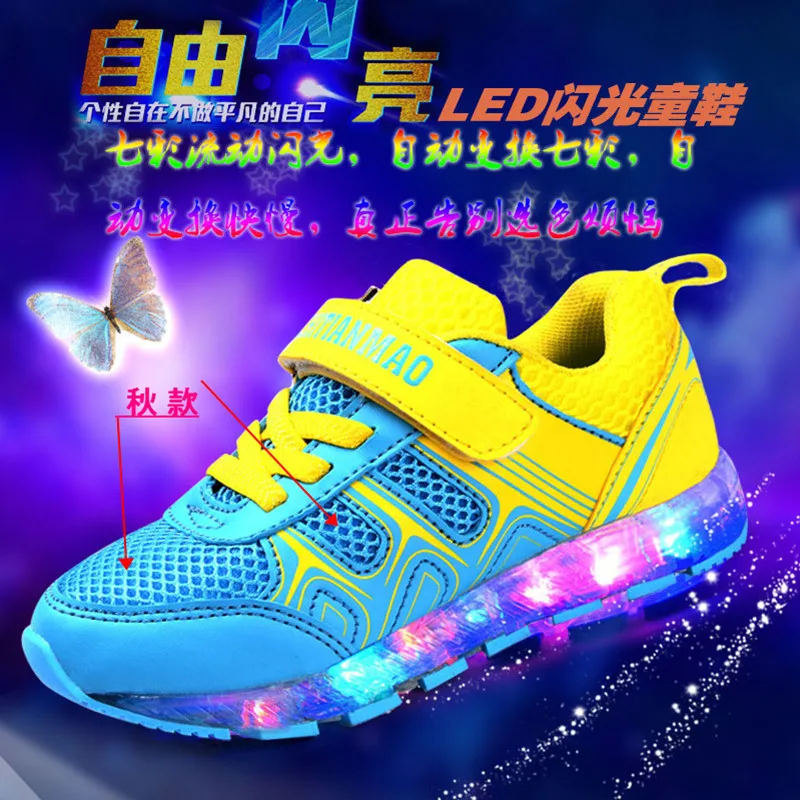 Tenis LED infantil kids light up shoes glowing sneakers luminous girls shoes kids sneakers lights boys