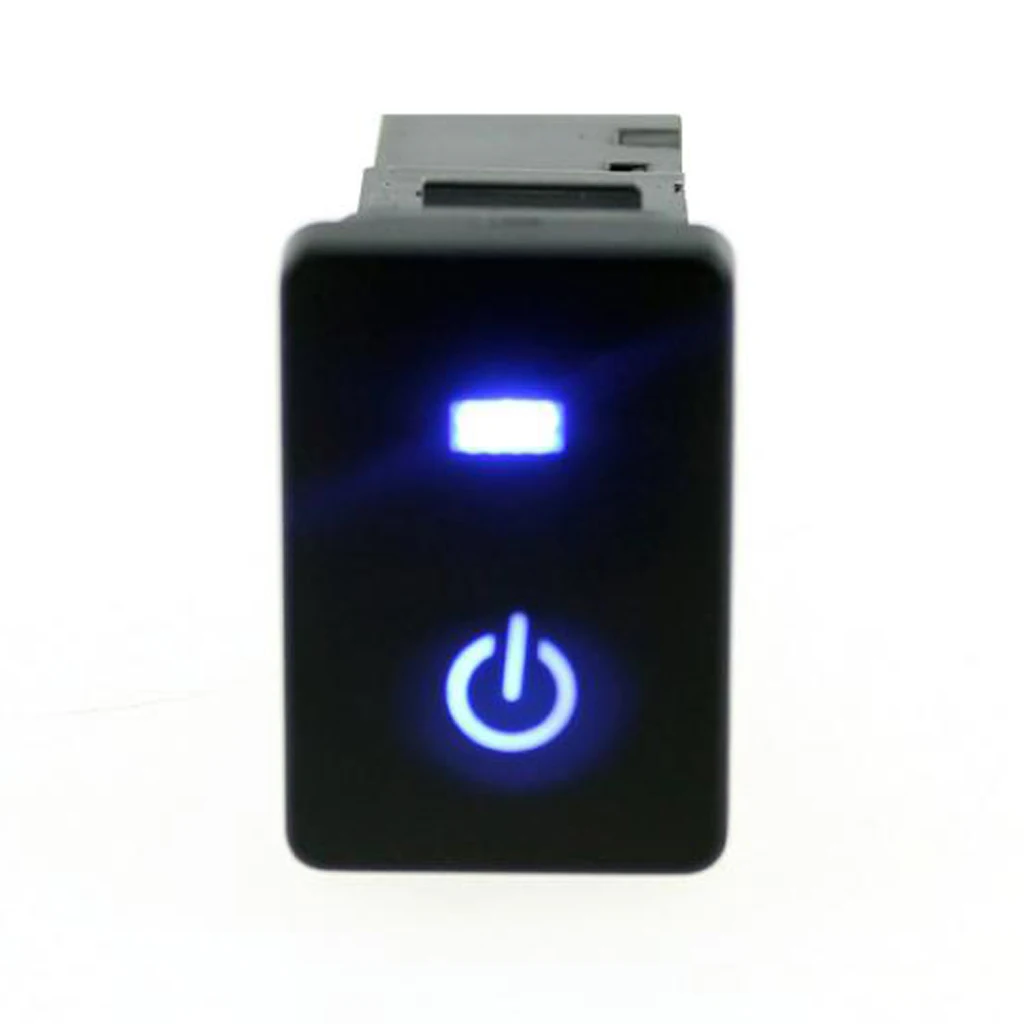 4-х полюсной кнопочный переключатель синий светодиодный с начиная с милым рисунком кота для Toyota Camry ABS материал для защиты окружающей среды