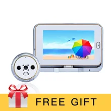 3500mAh 4.3inch Auto Voice Reminder Smart Door Peephole Intercom PIR Motion detection Video Recording Wired Video Door Phone