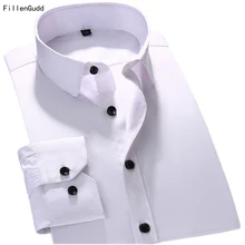 FillenGudd, новинка, мужские рубашки с длинным рукавом, бамбуковое волокно, уютная Высококачественная Мужская рубашка, белая, фиолетовая, винная, красная, темно-синяя