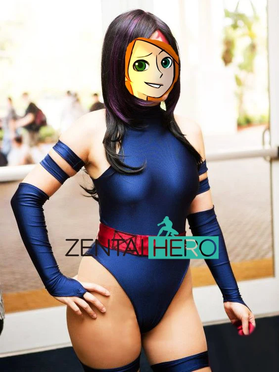 Бесплатная доставка 2018 костюмы на Хэллоуин сексуальные женщины X men Psylocke темно