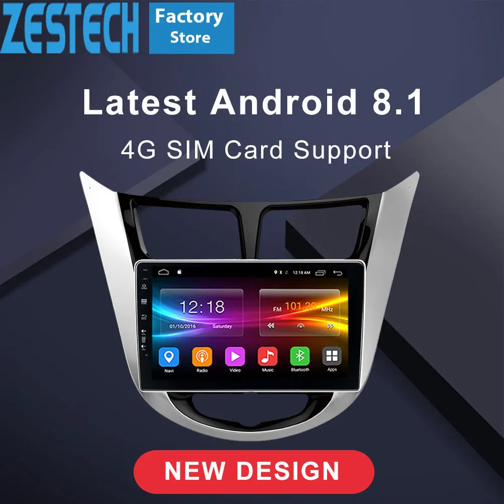 Android Автомагнитола gps 2 din для Hyundai Solaris Accent Verna i25 поддержка 4G sim-карта LTE