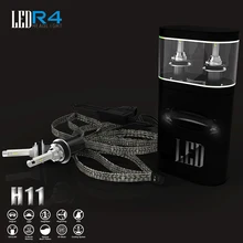 Cool Серебряный 2 шт. h11 светодиодные Ленты Медные Охлаждения R4 6000 К 4800LM светодиодная лампа для автомобиля