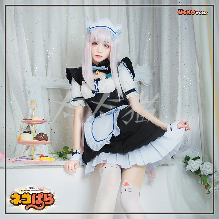 Аниме Nekopara Chocola Ванильная Горничная Косплей кокосовый костюм сексуальные вечерние карнавальные костюмы на Хэллоуин для женщин