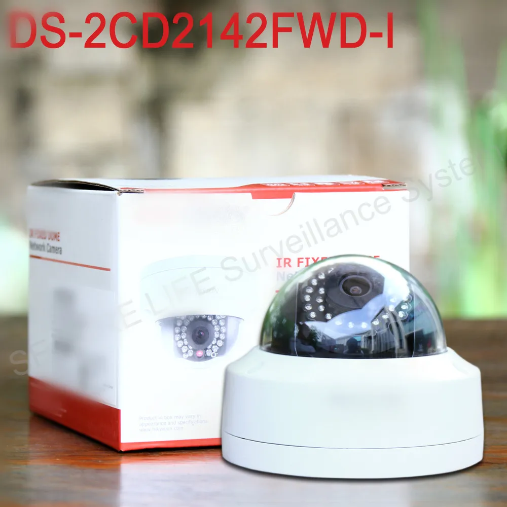 In stock English version DS-2CD2142FWD-I 4MP mini dome network cctv camera, P2P 1080p IP camera POE 120dB WDR