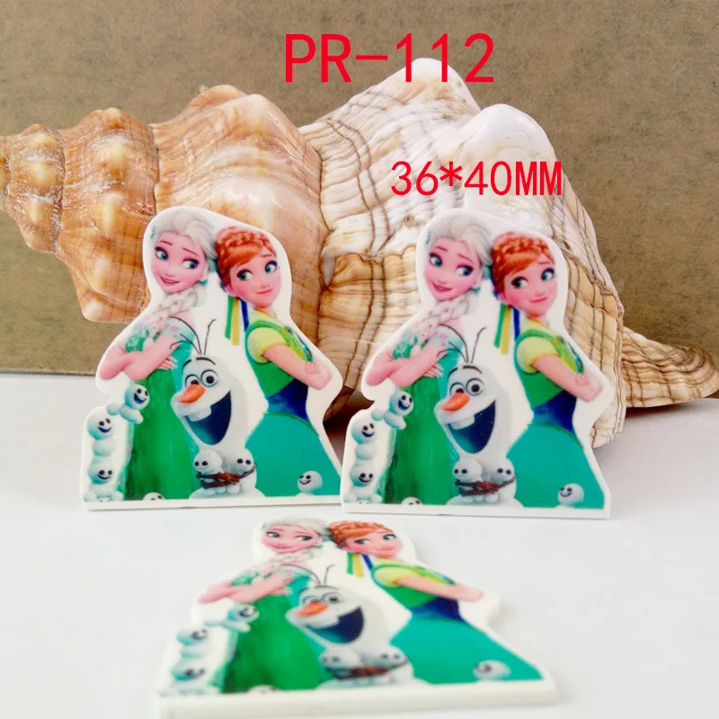 

Cartoon patch sister Figurine anna elsa queen crafts flat back planar resin DIY headwear hair accessories PR112