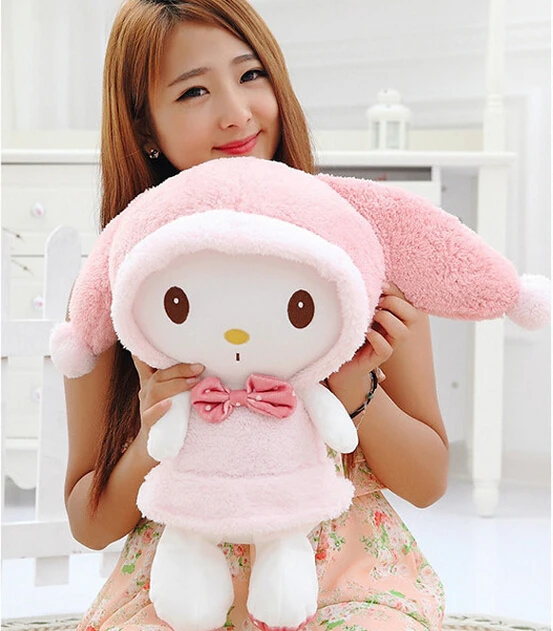 

13.8" 35cm New Design Pink Hat My Melody Cute Rabbit Stuffed Plush Toys Doll Kid's Birthday Gift Home Decoration