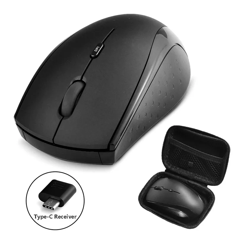 

2.4G USB Type C Wireless Mouse 800/1200/1600 DPI Mice Trackball With USB-C Type-C Receiver For Macbook Pro Laptop Notebook PC