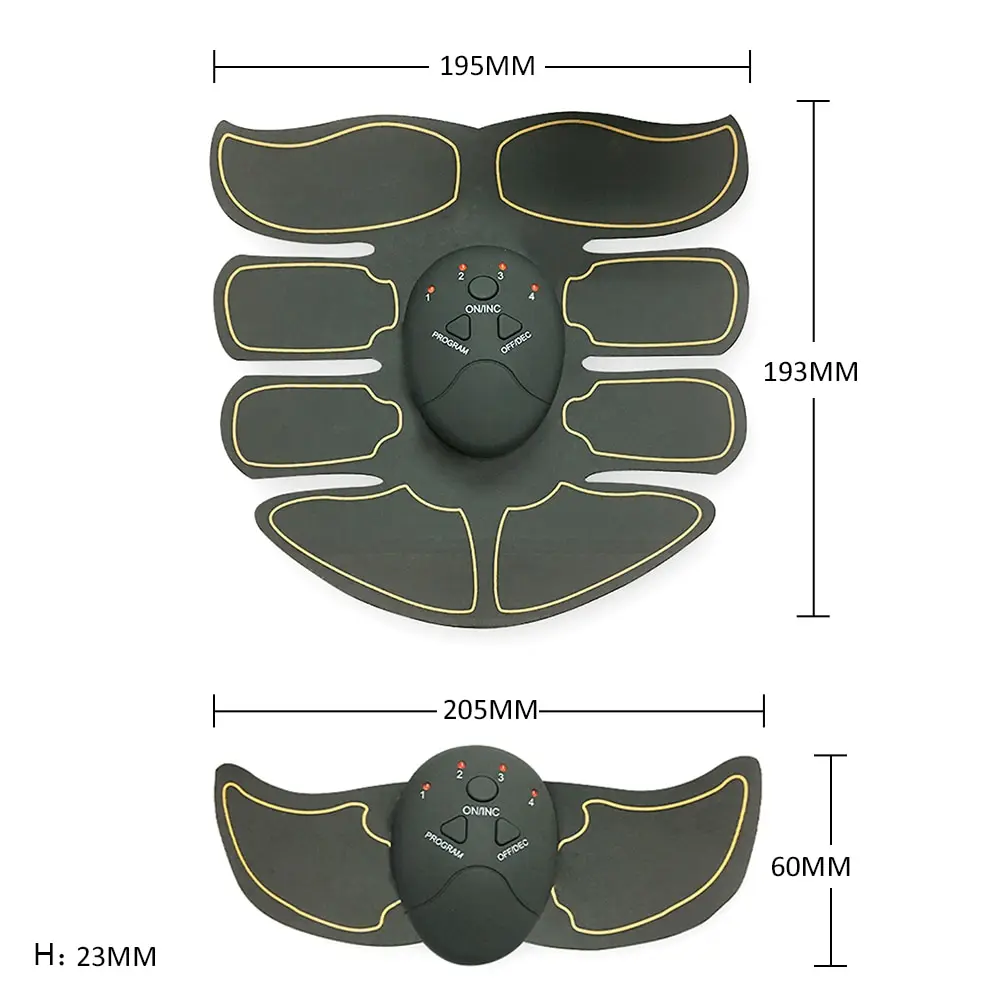 Тренажер для мышц брюшного пресса, умный фитнес-EMS, массажер для похудения, стимулятор для тренировки бедер, Тренажерное Оборудование, 6 режимов, унисекс