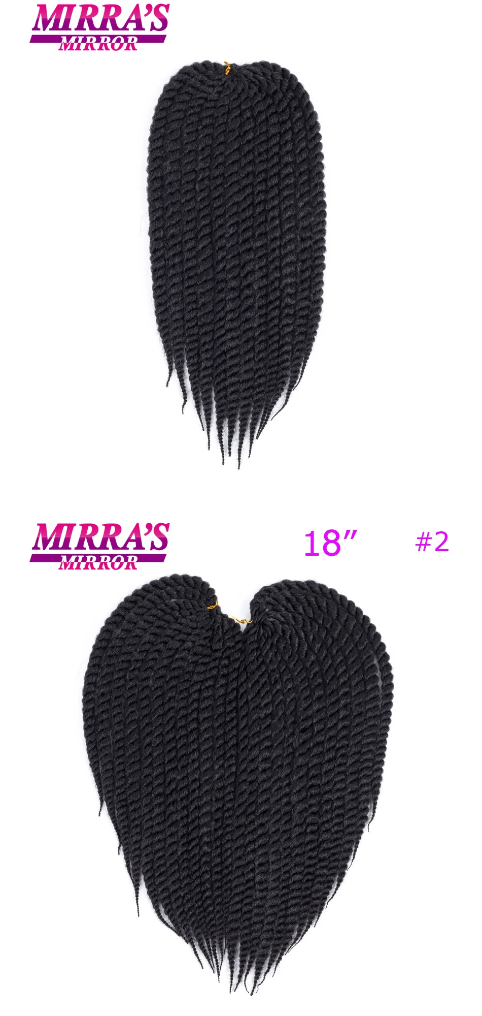 Mirra's Mirror 6 шт. Twist Hair 1" 18" 2" Гавана Twist вязание крючком косы синтетические плетеные волосы 2X 12 прядей/упаковка