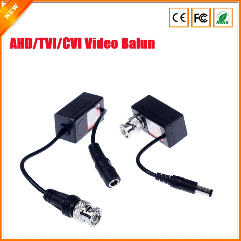 RJ45 UTP кабель CCTV видео BNC балун инжектор и сплиттер для 720P 1080P AHD TVI CVI камера