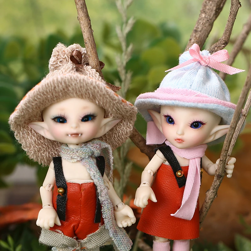Бесплатная доставка Сказочная кукла Realpuki Roro BJD 1/13 розовая улыбка эльфы игрушки
