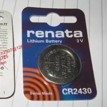 RE NATA CR2430 3 V батарея LI-MN батарея таблеточного типа 10 ячеек