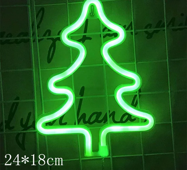 Fashion Colorful Neon Green Led Neon Sign Light Holiday Xmas Party