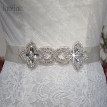 Inofinn WHM10 Кристалл Стразы Вечеринка платья Аксессуары свадебные Ремни пояса, невесты пояс свадебные пояса